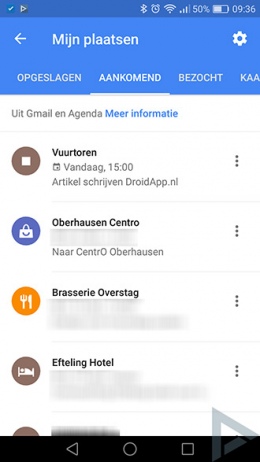 Google Maps 9.38 aankomend evenement