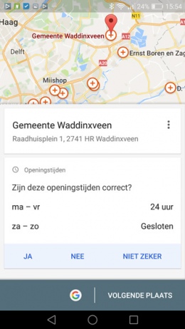 Google Maps informatie