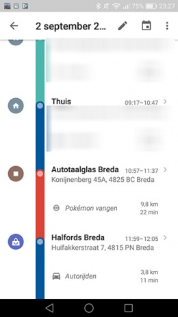 Google Maps Tijdlijn Pokemon