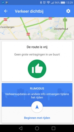 Google Maps verkeersinformatie