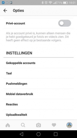 Instagram reacties