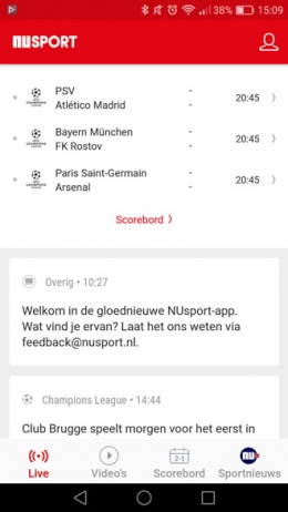 NUsport app