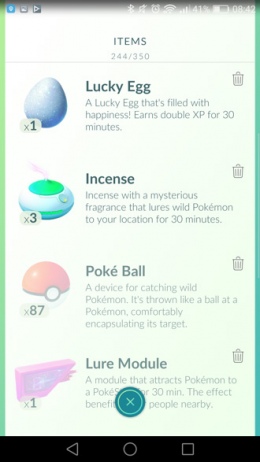 Pokémon Go 0.39 incense