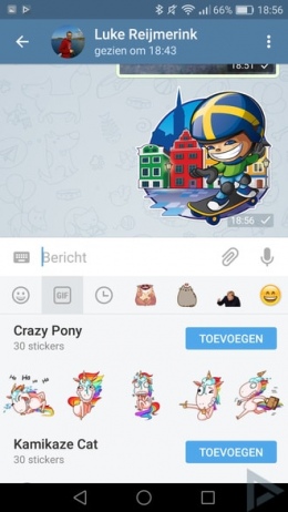 Telegram 3.12 stickers