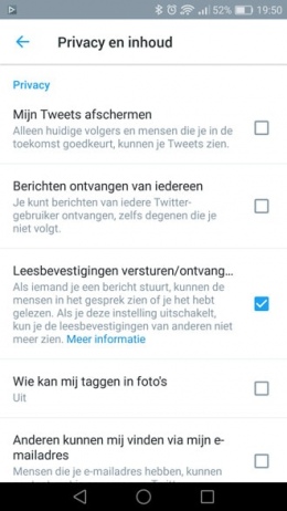 twitter leesbevestiging