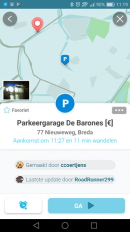 Waze parkeren