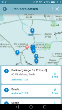 Waze parkeren