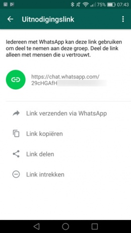 WhatsApp groepslink