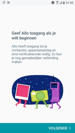 Google Allo aanmelden