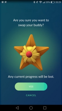 Pokémon GO 0.37 buddy swap