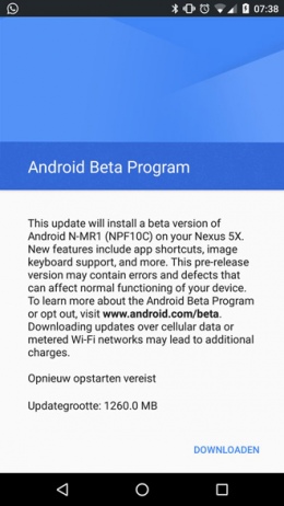 Android 7.1 Nougat beta