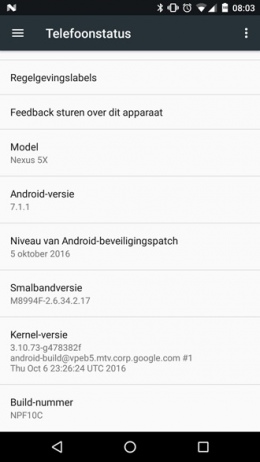 Android 7.1.1 Nougat