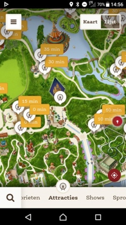 Efteling app attracties