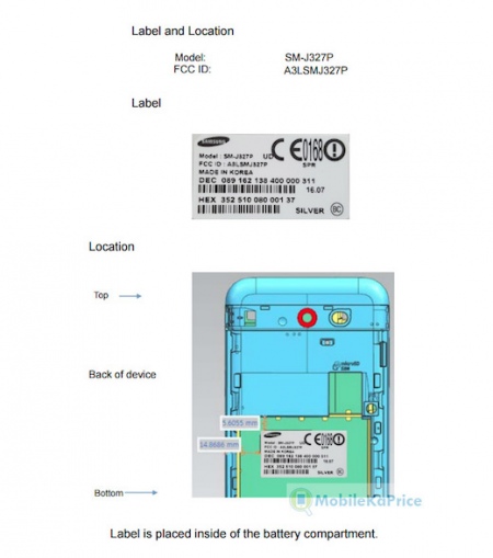 Samsung Galaxy J3 2017 FCC