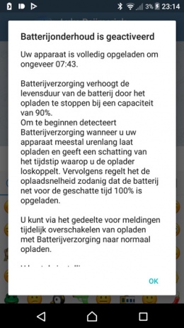 Sony Xperia batterijverzorging