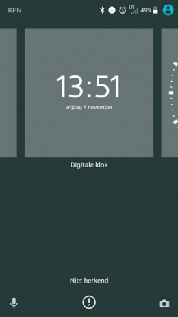 Sony Xperia klok lockscreen
