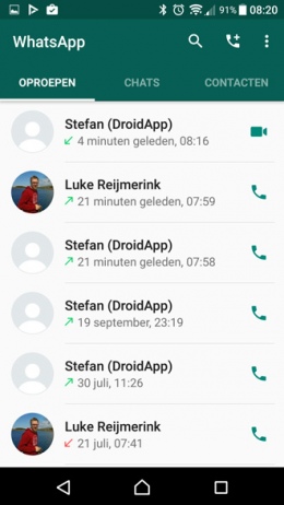 WhatsApp videobellen