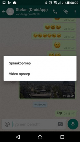 WhatsApp videobellen