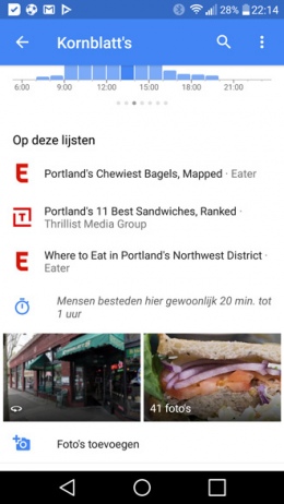 Google Maps 9.41 lijsten