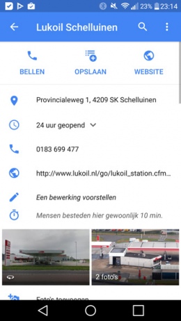 Google Maps tijdsbesteding