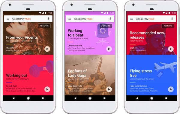 Google Play Music new