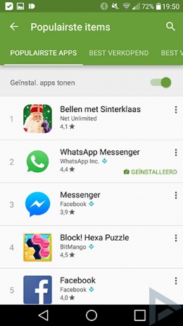 sorteren play store