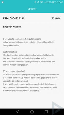 Honor 8 B131 update