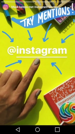 Instagram Stories mention