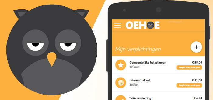 Oehoe app: inzicht in je abonnementen, contracten en verplichtingen