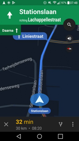 Google Maps navigatie