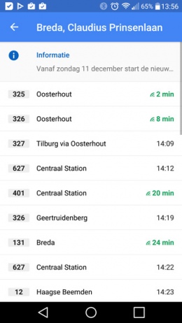 Google Maps bushalte
