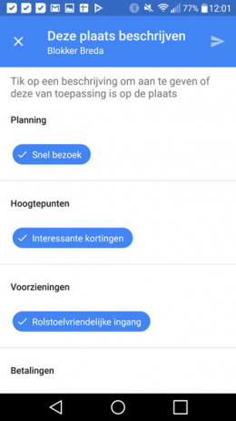 Google Maps rolstoel