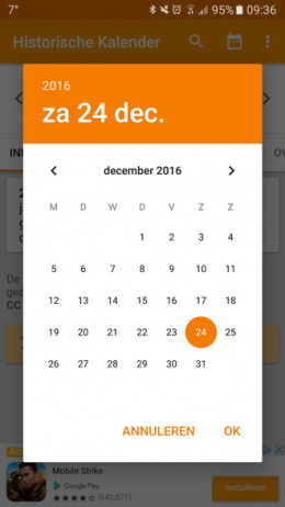 Historische Kalender app