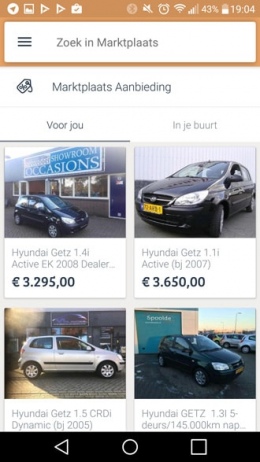 Marktplaats app suggesties