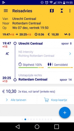 NS Reisplanner Xtra uitstapzijde