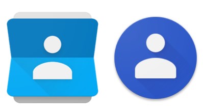 Google Contacten nieuw icoon