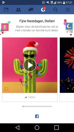 Facebook kerstkaart