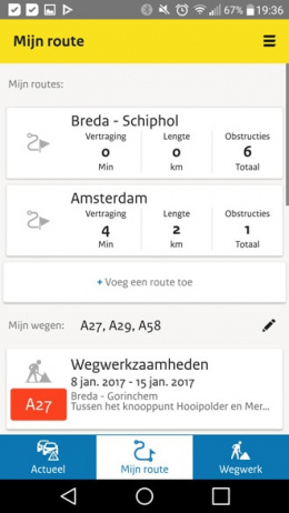 Rijkswaterstaat Actueel route