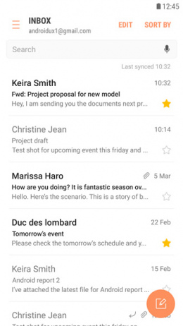 Samsung E-mail app