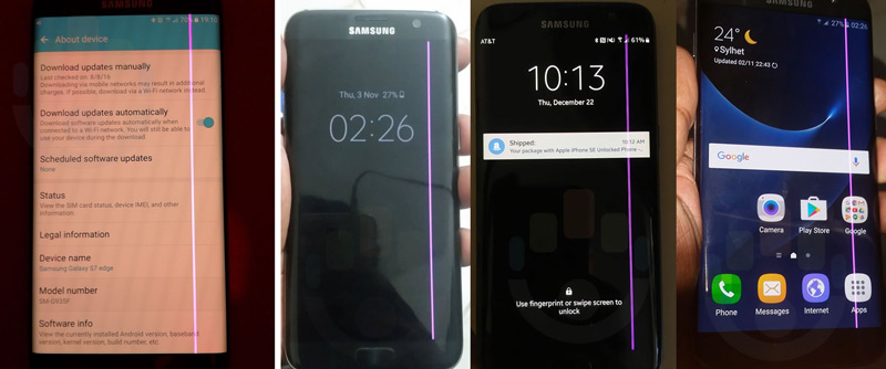 Samsung Galaxy S7 Edge Paars Roze streep