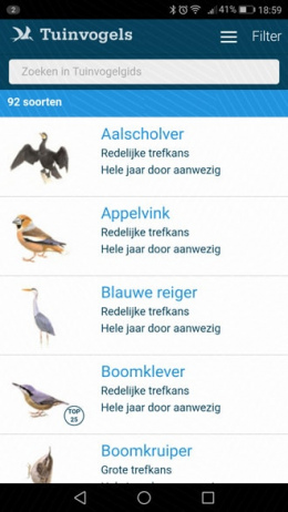 Tuinvogeltelling app