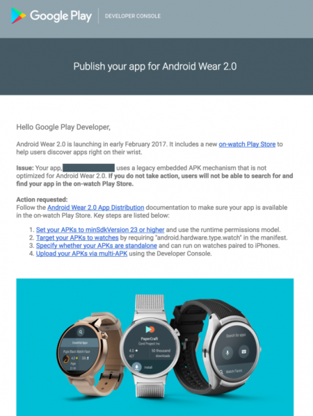 Android Wear 2.0 in februari