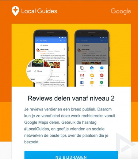 Google Maps delen reviews