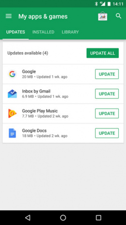 Google Play Store mijn apps