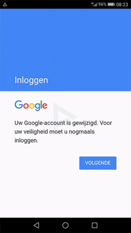 Google Android inloggen