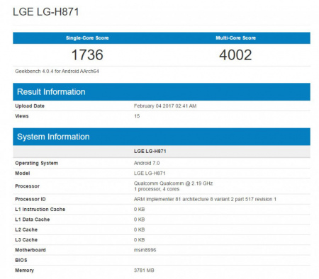 LG H871 benchmark