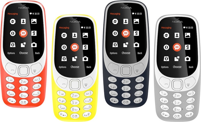 Nokia 3310 2017 kleuren