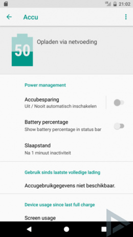 Android O Instellingen