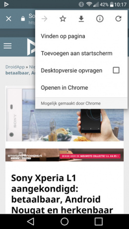 Chrome 57 Android