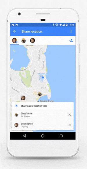 Google Maps locatie delen